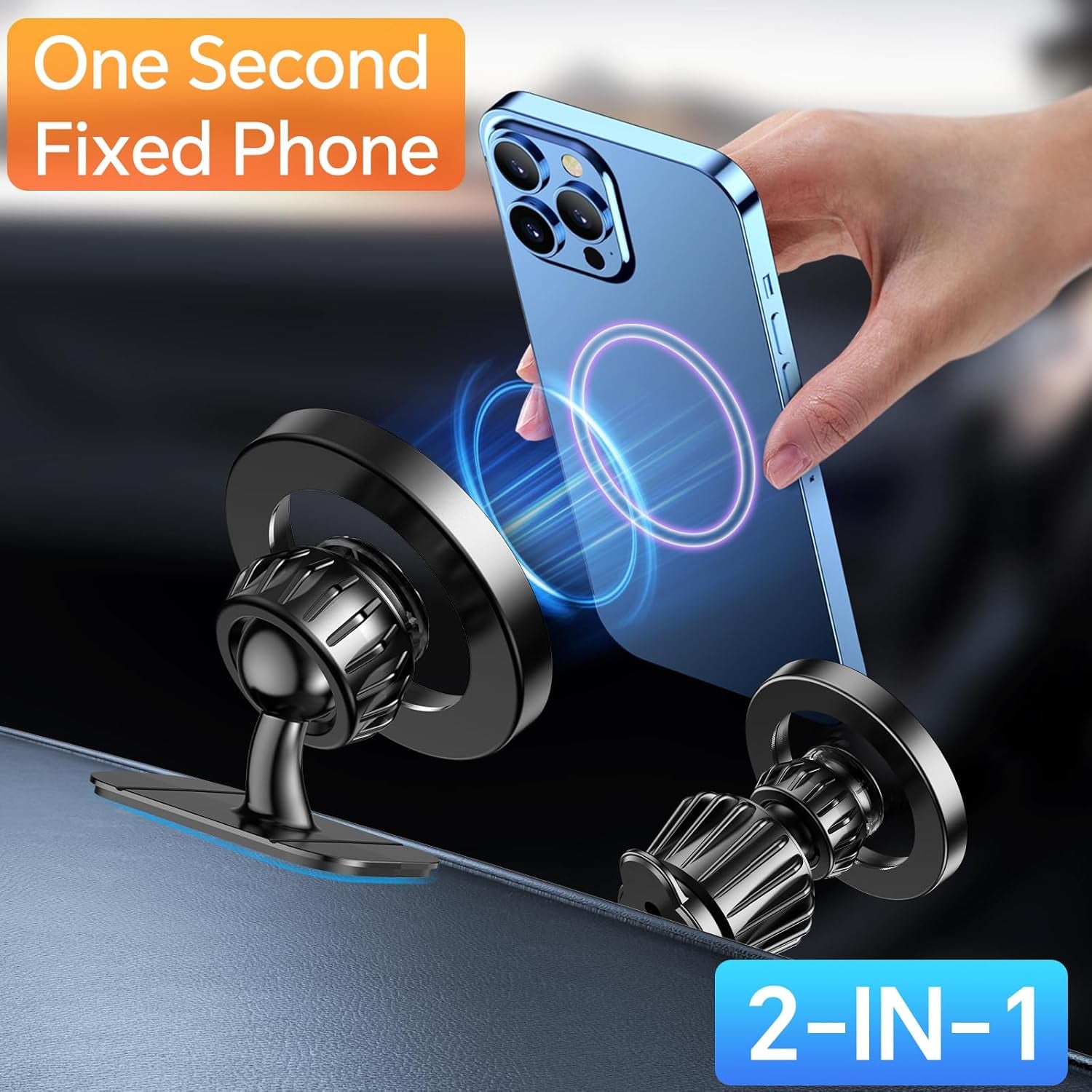 MagSafe Car Mount - 20 Strong Magnets, 360° Magnetic Phone Holder for iPhone 16 Pro Max, 15, 14, 13, 12 Plus - Perfect Car Accessory for Men & Women