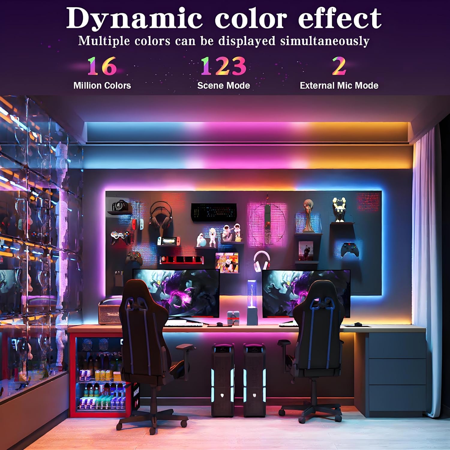 100Ft Smart LED Strip Lights - Color Changing, Music Sync, Bluetooth Control for Bedroom & Party Decor
