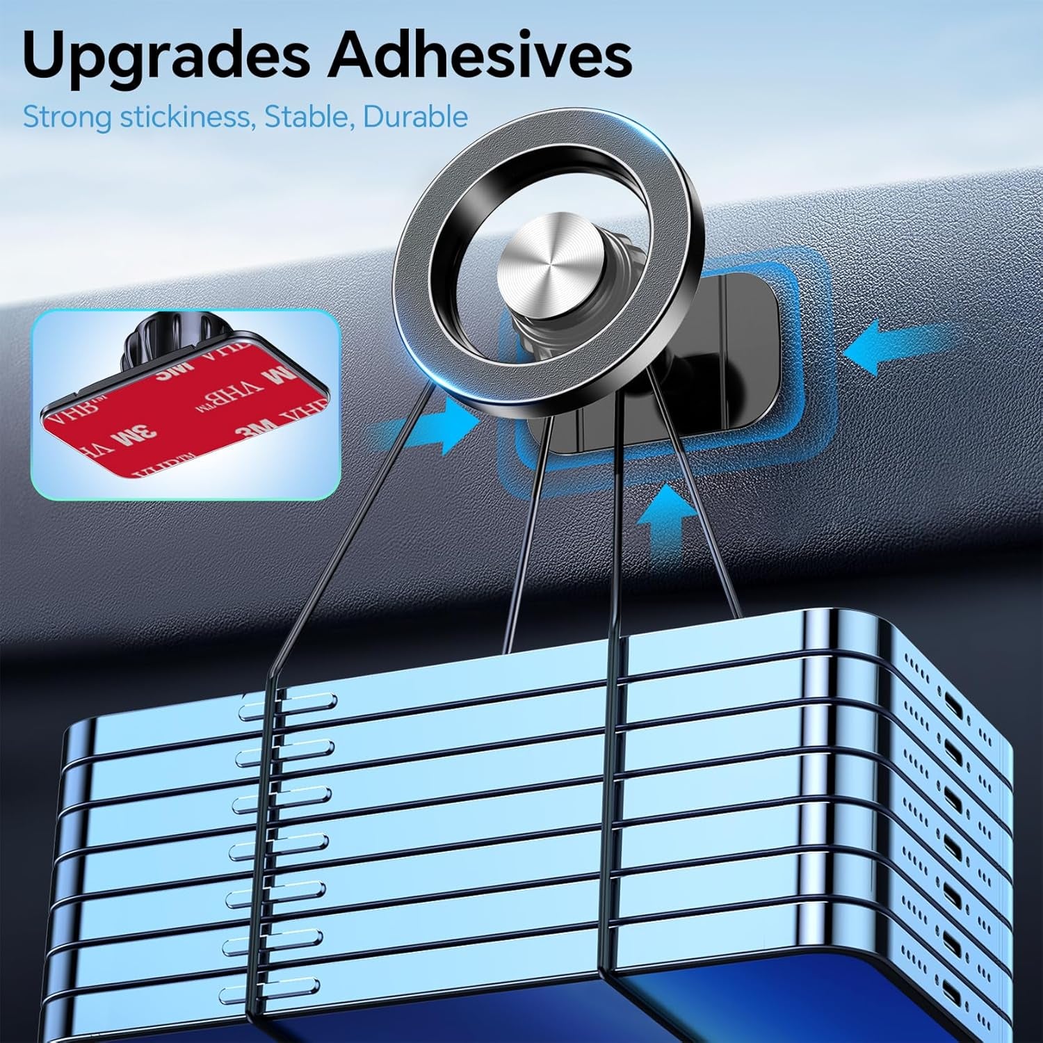 MagSafe Car Mount - 20 Strong Magnets, 360° Magnetic Phone Holder for iPhone 16 Pro Max, 15, 14, 13, 12 Plus - Perfect Car Accessory for Men & Women