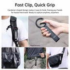 Ultimate Metal Phone Tripod: Magnetic Carabiner Mount for iPhone 16, 15, 14, 13 - Portable Dual-Sided Desk Holder