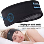 Wireless Bluetooth Sports Headband Earphones - Comfortable Music Eye Mask for Sleeping and Active Use