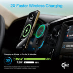 Naztech Maglock CAR 15W Magnetic Wireless Fast Charging Vent Mount with Qi2