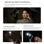 Isteady V3 Gimbal Stabilizer for Smartphone, Phone Gimbal with Magnetic AI Tracker, Built-In Extension Rod, Tripod, Fill Light, Phone Stabilizer for Video Recording, Youtube, White